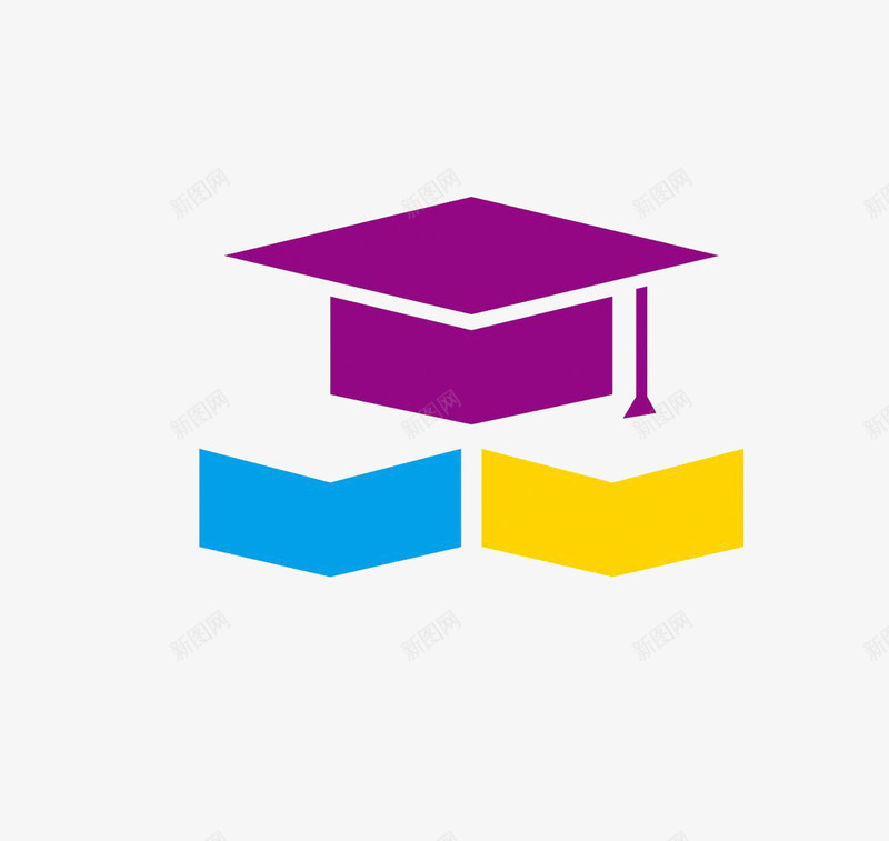 简笔学士帽psd免抠素材_新图网 https://ixintu.com 学士帽 毕业 紫色