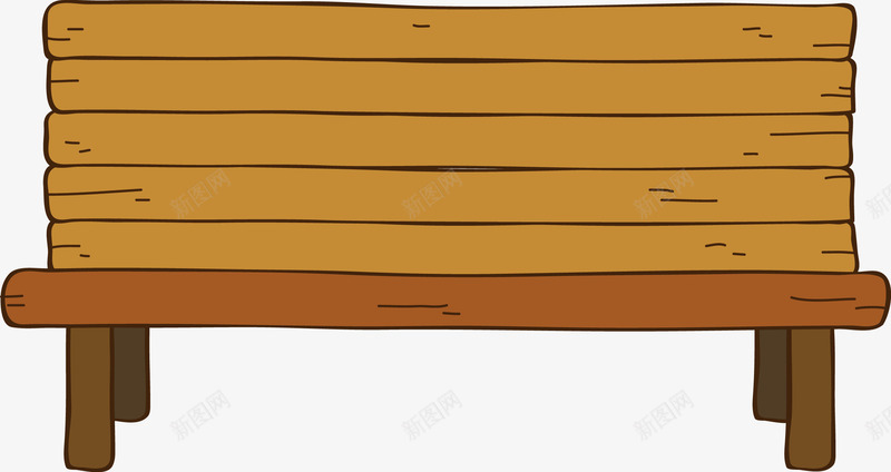 椅子木头长椅卡通png免抠素材_新图网 https://ixintu.com 卡通 卡通矢量 木头 椅子 椅子矢量 长椅