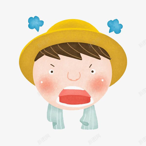 生气的农民png免抠素材_新图网 https://ixintu.com 农民 卡通 毛巾 气愤的 生气的 男人 草帽
