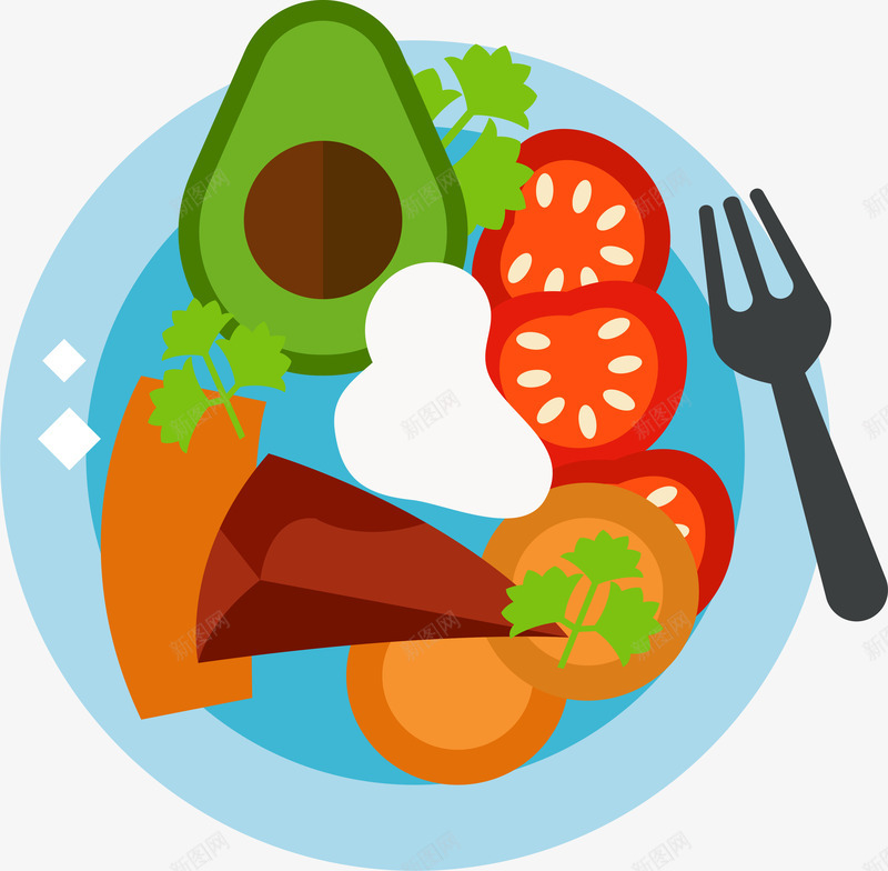 卡通蔬菜水果png免抠素材_新图网 https://ixintu.com 扁平化 矢量图案 素食 蔬菜水果 西餐 食物餐饮