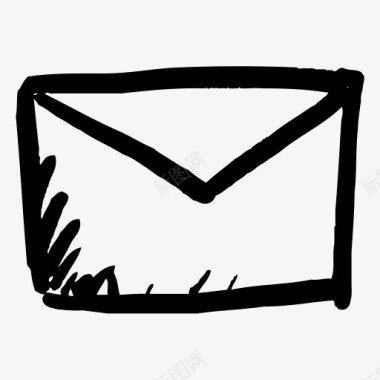 信封手绘邮件快乐的图标1部分图标
