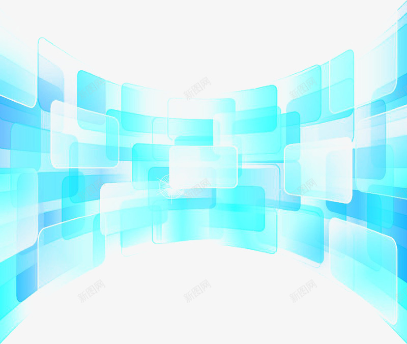 蓝色立体方块背景装饰png免抠素材_新图网 https://ixintu.com 创意 方块 现代 科技 立体 蓝色