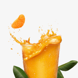 一杯新鲜橙汁素材