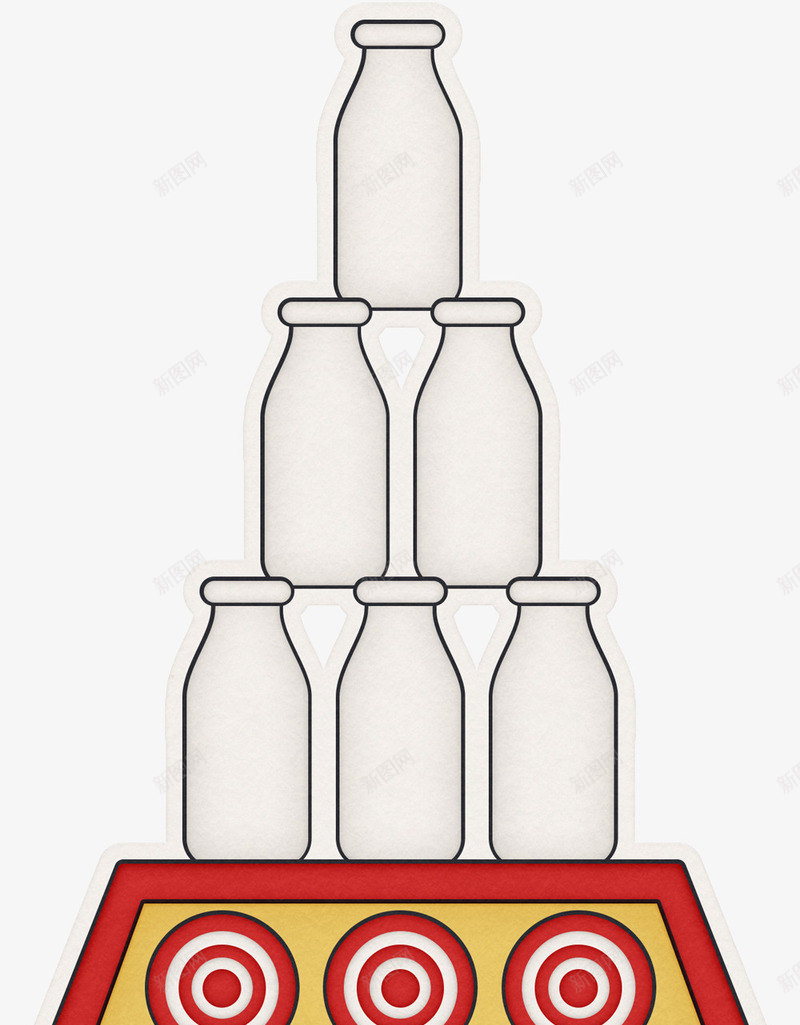 牛奶瓶png免抠素材_新图网 https://ixintu.com 卡通 可爱漂浮 牛奶瓶