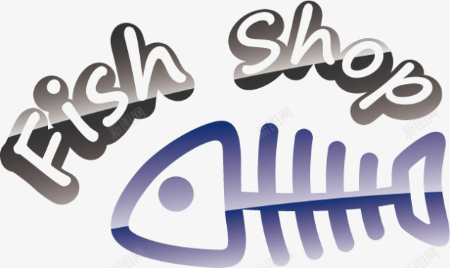 鱼店logo图标图标