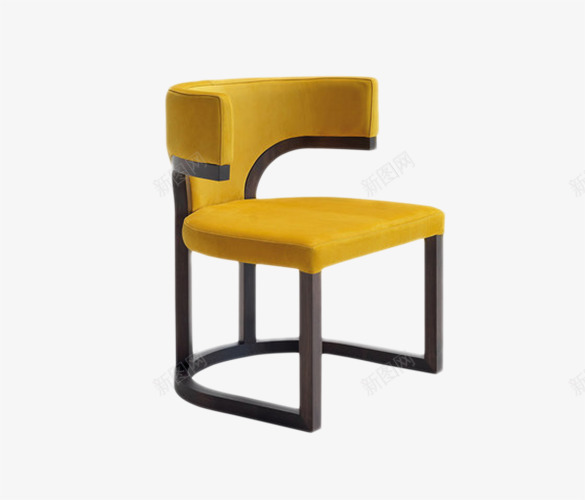 的家居黄色椅子png免抠素材_新图网 https://ixintu.com 产品 创意 商品实拍 家具 椅子