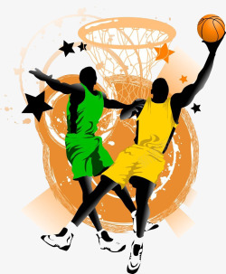 篮球爱好篮球比赛插画高清图片