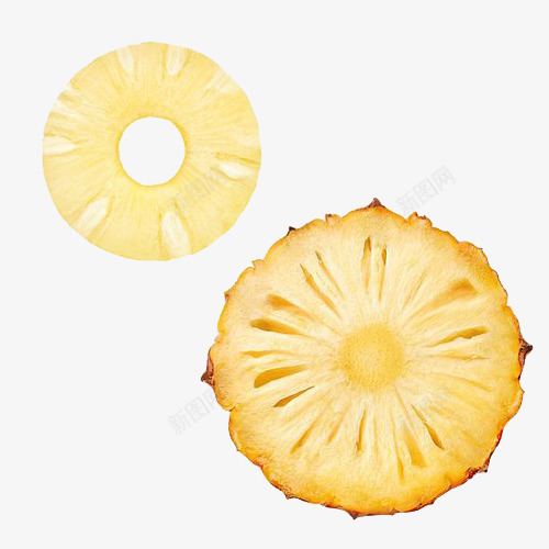 两片菠萝png免抠素材_新图网 https://ixintu.com 产品实物 去皮菠萝 夏季水果 带皮菠萝 装饰图案 黄色果肉