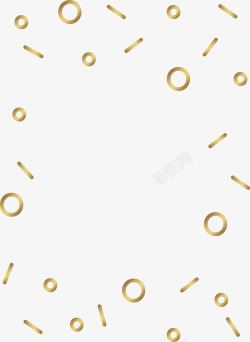 飘扬的金色圆圈花纹矢量图素材
