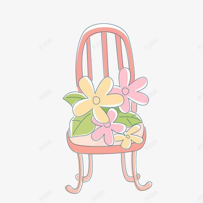 手绘粉红的椅子图案png免抠素材_新图网 https://ixintu.com 图案 手绘 手绘粉红的椅子图案 粉红的椅子