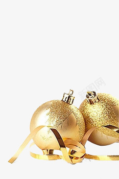 圣诞树装饰球png免抠素材_新图网 https://ixintu.com 圣诞节 球 装饰 金色