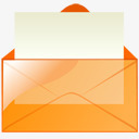 邮件橙色信封消息电子邮件信透明素材