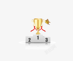 网页排名奖杯蝴蝶图标高清图片