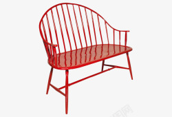 红色北欧风格椅子素材
