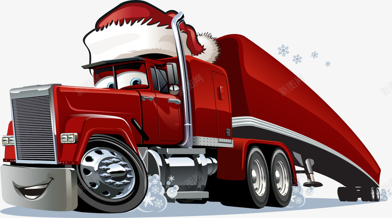 圣诞节可爱红色货车png免抠素材_新图网 https://ixintu.com 可爱货车 圣诞节货车 搬家货车 搬货车 红色卡车 红色圣诞帽 红色货车 运输货车 长头货车