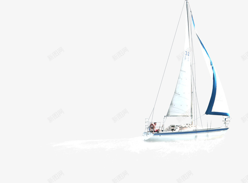 手绘卡通白色帆船效果png免抠素材_新图网 https://ixintu.com 卡通 帆船 效果 白色