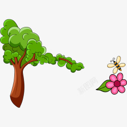 卡通儿童涂鸦植物素材