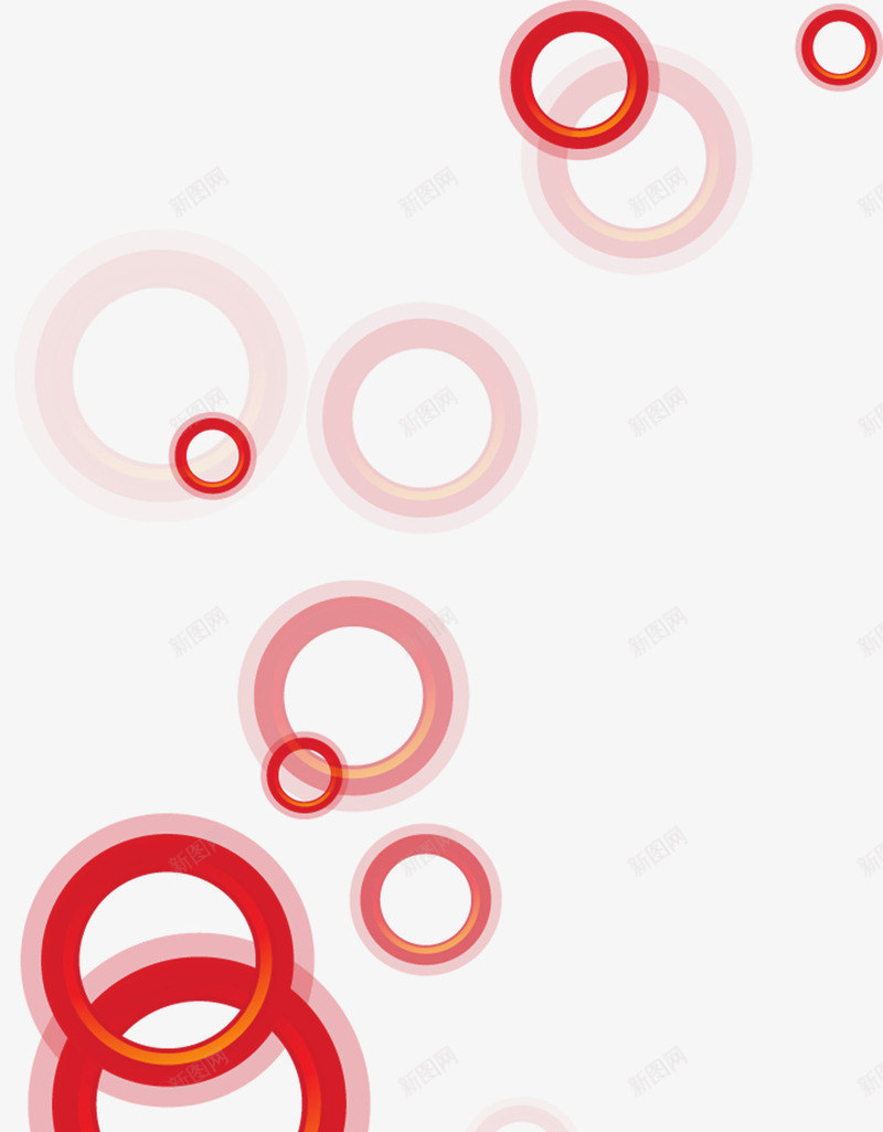简单圆环背景png免抠素材_新图网 https://ixintu.com 免费背景 叠加 圆形 红色