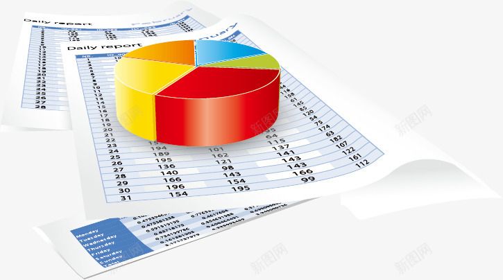 统计数据表单png免抠素材_新图网 https://ixintu.com 3 统计数据表单圆饼纸张分析矢量