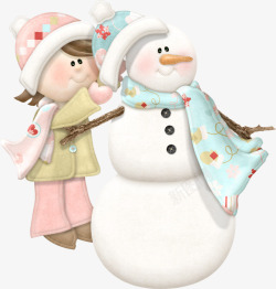 鍗板害涓版敹鑺雪人和小孩高清图片