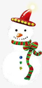 圣诞冬日雪人装饰png免抠素材_新图网 https://ixintu.com 冬日 圣诞 装饰 雪人