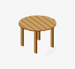 木制圆形桌素材