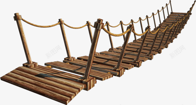 木质栏杆的木板桥png免抠素材_新图网 https://ixintu.com 木质 板桥 栏杆