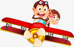 开飞机的猴子素材