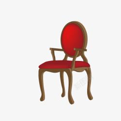 红色装饰欧式椅子素材