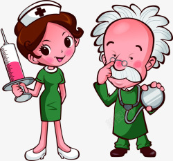 卡通医学博士卡通医学博士护士姐姐高清图片