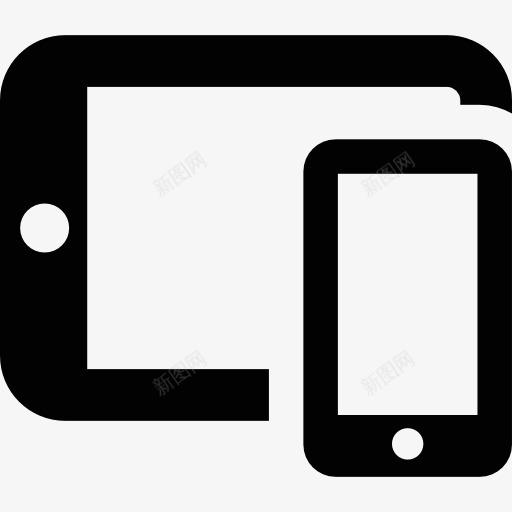 平板电脑和手机图标png_新图网 https://ixintu.com iPad iPad框 平板样机 技术 智能手机 电话 移动电话