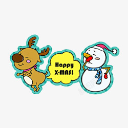 调皮的圣诞雪人图片调皮的小鹿高清图片