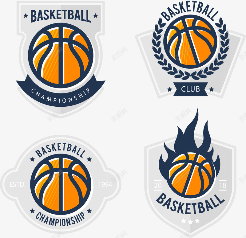 手绘篮球标签png免抠素材_新图网 https://ixintu.com 手绘 标签 篮球 队徽