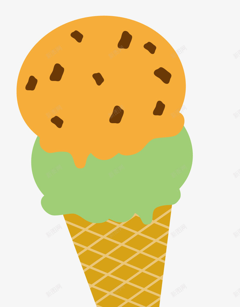 一个抹茶奶油冰淇淋png免抠素材_新图网 https://ixintu.com 冰淇淋 夏日冰爽 奶油 抹茶 爽口 美味 食品