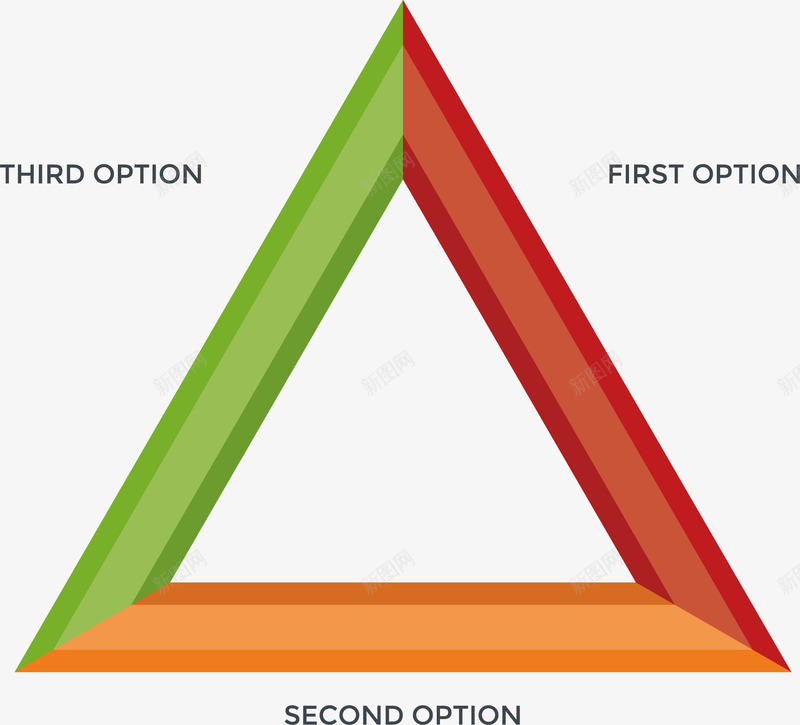 创意三角形目录图png免抠素材_新图网 https://ixintu.com 三步 三步骤 关系 分布 工作 逻辑