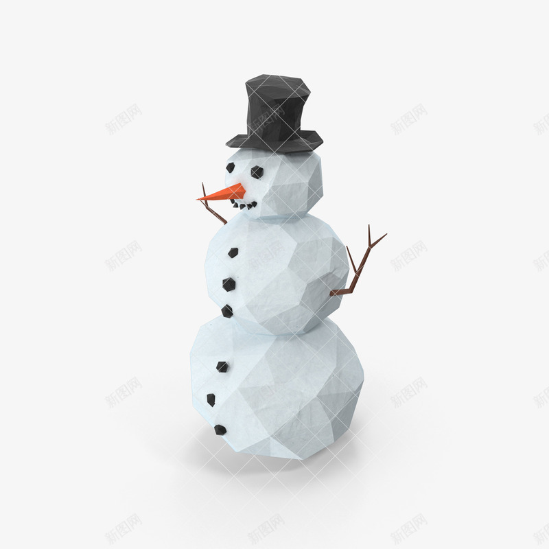 雪人堆雪人冬天雪人模型png免抠素材_新图网 https://ixintu.com 冬天 堆雪人 雪人 雪人模型