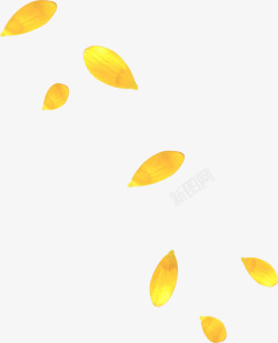黄色叶子飘落素材