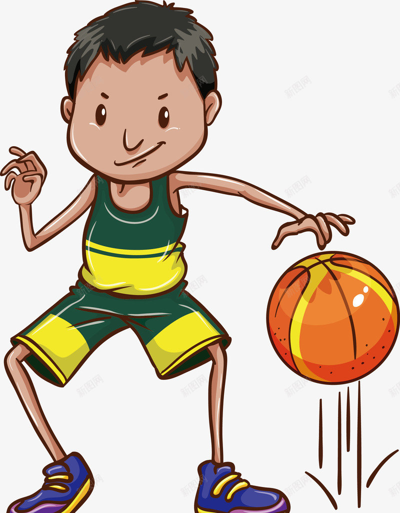 绿色少年篮球比赛png免抠素材_新图网 https://ixintu.com 决赛 少年 比赛 激动 绿色