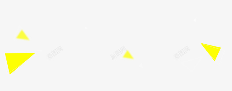 黄色三角形漂浮几何图png免抠素材_新图网 https://ixintu.com 三角形 几何 漂浮 黄色