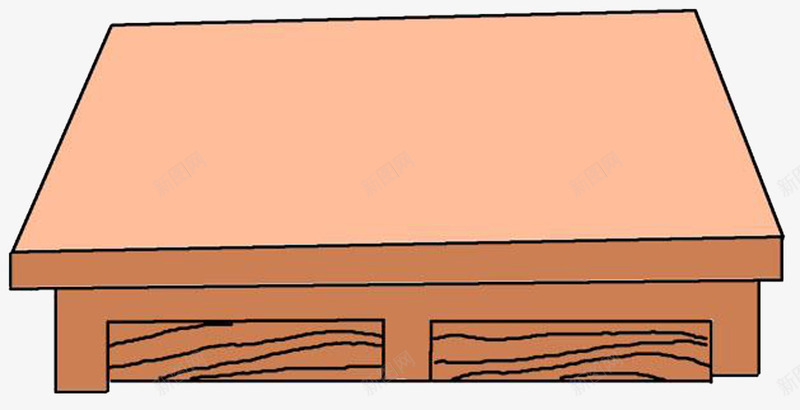 长方形桌子面手绘图png免抠素材_新图网 https://ixintu.com 手绘桌子面 木质 桌子面 长方形