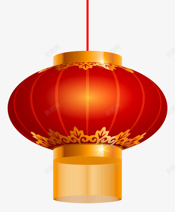 中国风红色灯笼挂饰png免抠素材_新图网 https://ixintu.com 新年 新春 春节 灯笼挂饰 红灯笼 装饰图案