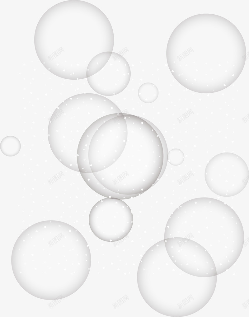 梦幻泡泡效果元素png免抠素材_新图网 https://ixintu.com 唯美 泡泡 浪漫 漂浮气泡 白点 透明气泡