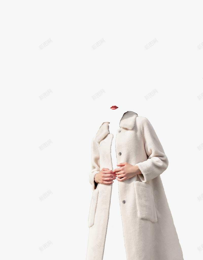 白色双面呢女装png免抠素材_新图网 https://ixintu.com 双面呢 女装 服装 白色