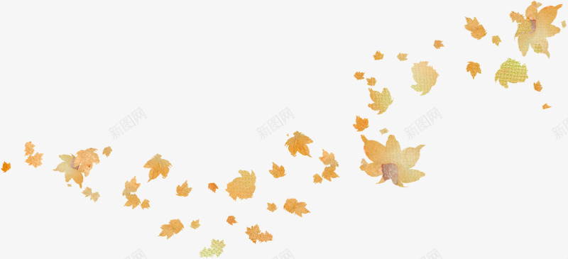 漂浮的黄叶png免抠素材_新图网 https://ixintu.com 漂浮 秋叶 秋天 黄叶