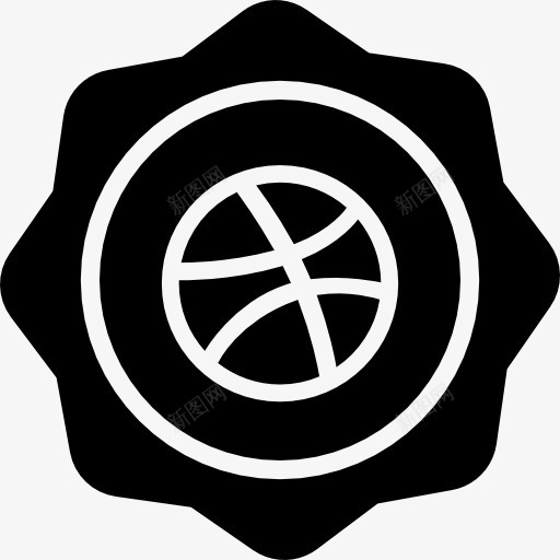 篮球徽章图标png_新图网 https://ixintu.com 复古 复古徽章 徽章 球 社会 社会的徽章 篮球 篮球贴纸