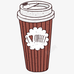 卡通手绘咖啡饮品矢量图素材