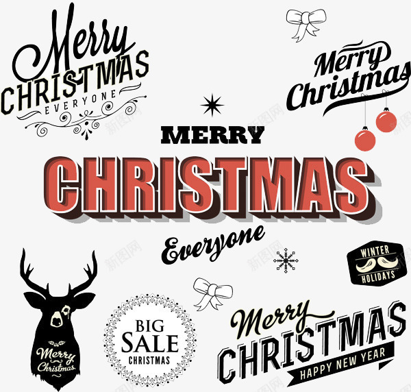 圣诞图标png_新图网 https://ixintu.com logo 圣诞节 标签 节日 节日元素 装饰