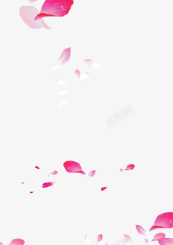 粉色花瓣漂浮物素材