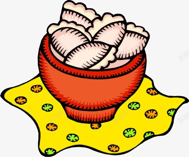 卡通饺子png免抠素材_新图网 https://ixintu.com 一碗饺子 冬至素材 卡通饺子 水饺 饺子