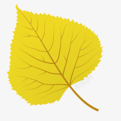艺术黄色树叶矢量图素材